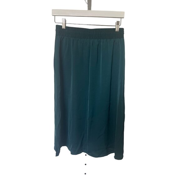 A New Day Silky Emerald Green Drawstring Skirt - Picture 2 of 4